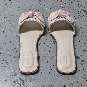 Bandolino Women's Sandals in Pink and Cream Stripes